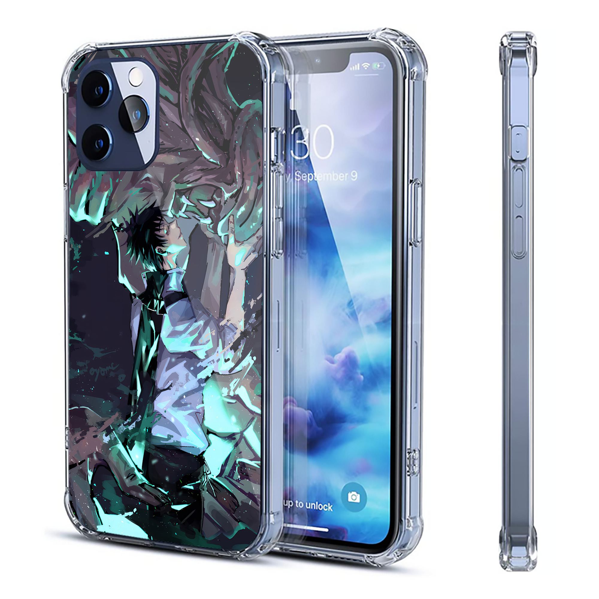 （画像用） 呪術廻戦 Jujutsu Kaisen 【iPhone 12シリーズ対応】透明スマホケース（クリアソフトケース）
